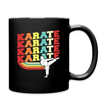 Karate - Tasse einfarbig - Schwarz - Rechts