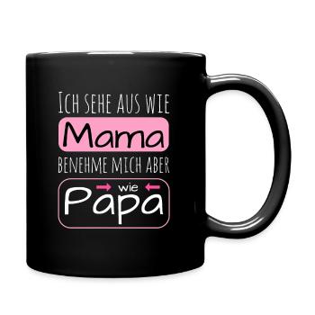 lustiger Spruch für Kinder Geschenk - Tasse einfarbig - Schwarz - Rechts