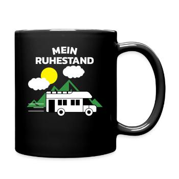 Ruhestand Rente Wohnwagen Wohnmobil Rentner - Tasse einfarbig - Schwarz - Rechts