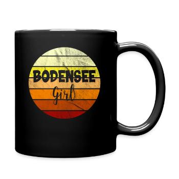Bodensee Girl retro Geschenk - Tasse einfarbig - Schwarz - Rechts