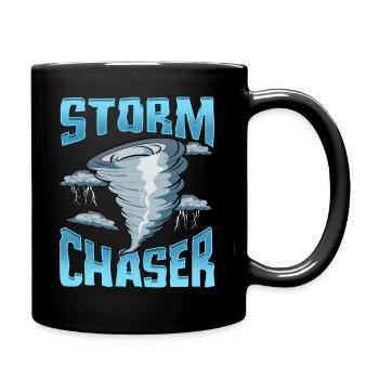 Cute Storm Chaser Severe Weather Tornado Obsessed - Full Colour Mug - black - Right