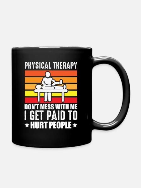 Physiotherapie PT Physio Massage Assistent - Tasse einfarbig - Schwarz