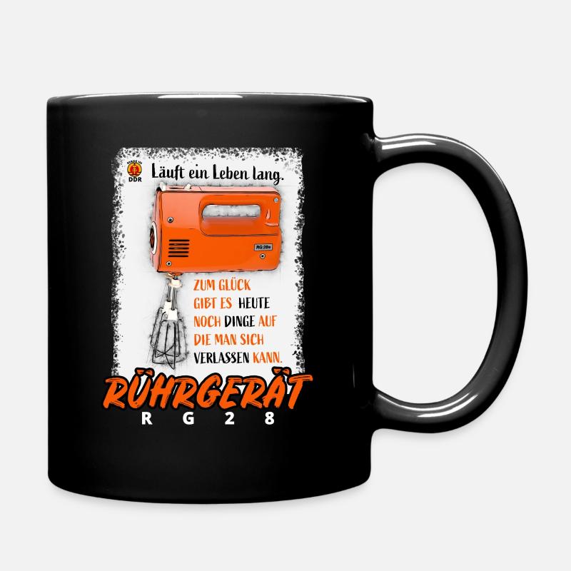 DDR Nostalgie Kult RG28 Hausfrau Geschenk - Tasse einfarbig - Schwarz