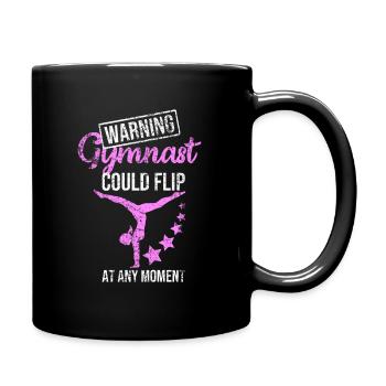 Turnen Handstand - Tasse einfarbig - Schwarz - Rechts