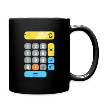 Math calculator Mathematics Mathematician - Full Colour Mug - black - Right