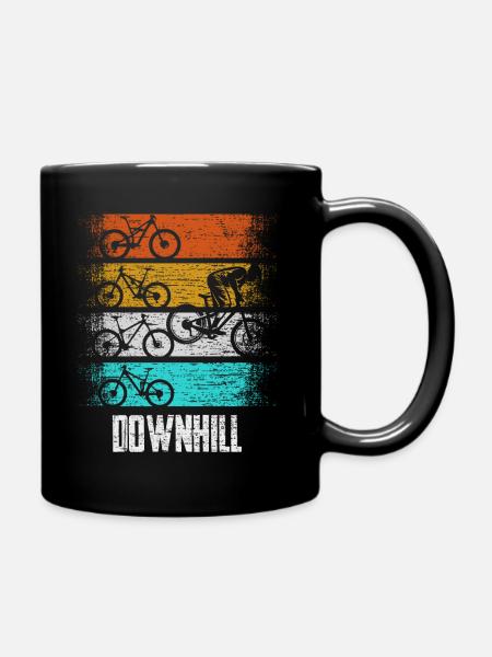 Downhill Radsport Retro - Tasse einfarbig - Schwarz