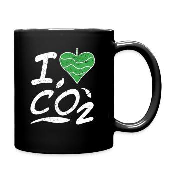 Changement climatique I Love CO2 Idée cadeau vintage - Mug uni - noir - Droite