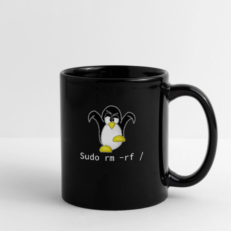 Tux Linux Penguin Sudo Rm Rf | Computer Geek Hack Full Colour Mug