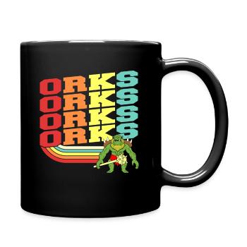 Ork Grünhäute Humanoide - Tasse einfarbig - Schwarz - Rechts
