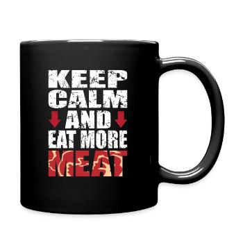 Fleisch - Tasse einfarbig - Schwarz - Rechts