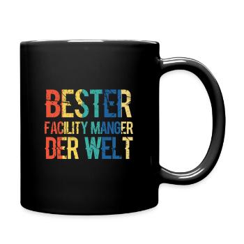 Bester Facility Manager der Welt lustiger Spruch - Tasse einfarbig - Schwarz - Rechts