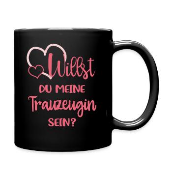 Voulez-vous être ma demoiselle d'honneur - Mug uni - noir - Droite