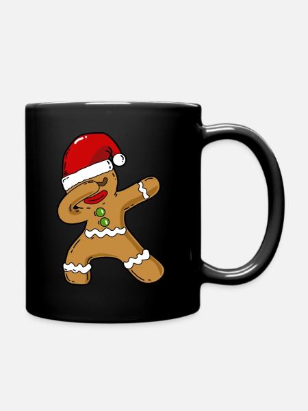 Dabbing Keks Weihnachten - Tasse einfarbig - Schwarz