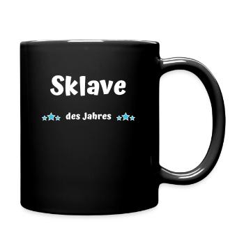Sklave des Jahres - Tasse einfarbig - Schwarz - Rechts