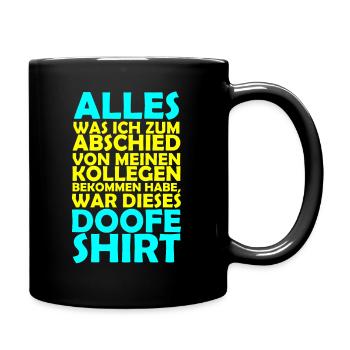 Abschiedsgeschenk Kollegen - Geschenk für Kollegen - Tasse einfarbig - Schwarz - Rechts
