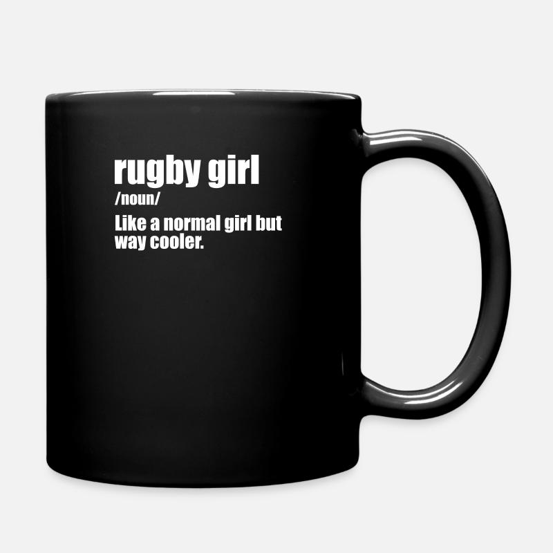 Funny rugby girl definition - Full Colour Mug - black