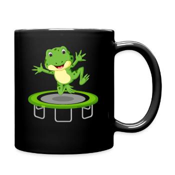 Trampoline Frog Jumping Kids Birthday - Full Colour Mug - black - Right