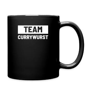 Team Currywurst Deutsche Küche - Tasse einfarbig - Schwarz - Rechts