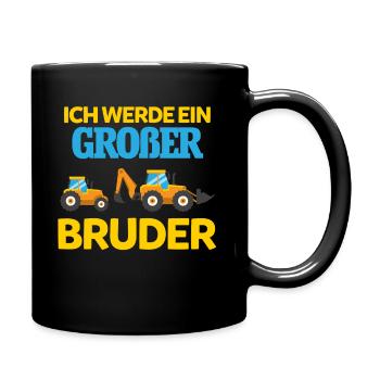 Ich Werde Großer Bruder - Tasse einfarbig - Schwarz - Rechts