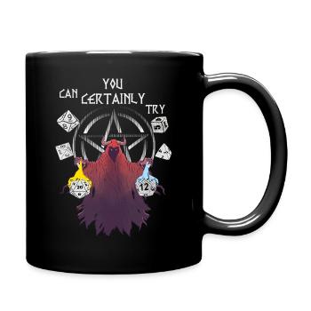 RPG Cube D20 Jeu de rôle Dice Dragons Pentagram - Mug uni - noir - Droite