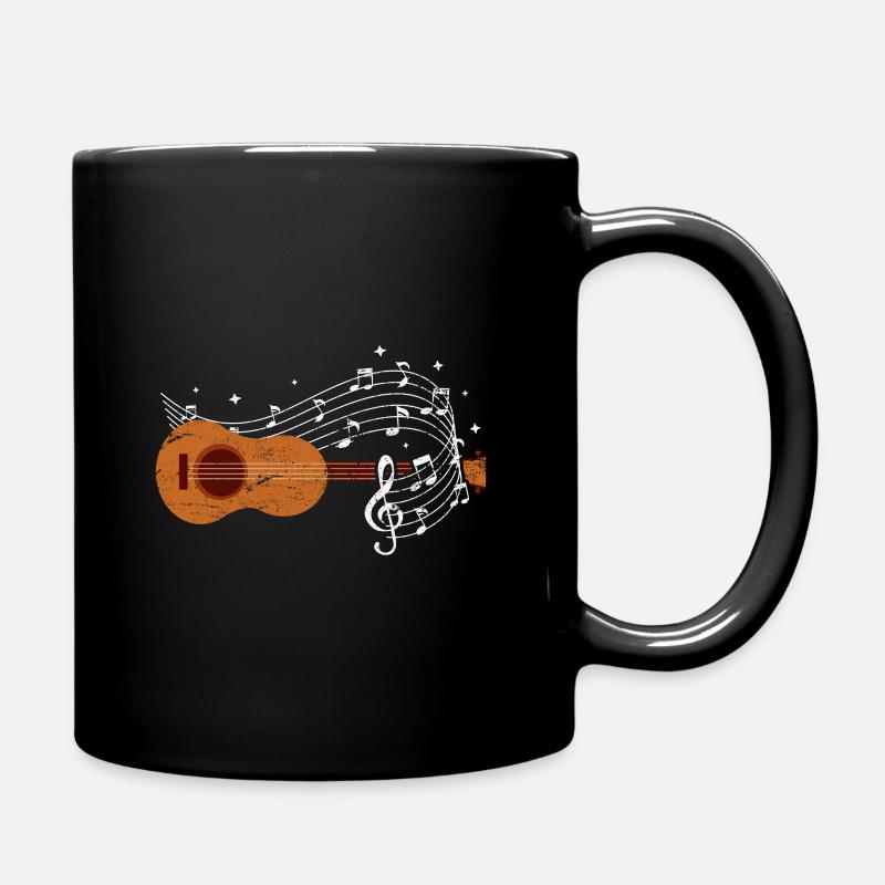 Ukulele Spieler Geschenk - Tasse einfarbig - Schwarz