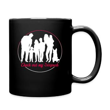 Sixpack Familie Geschwister Söhner und Haverie - Tasse einfarbig - Schwarz - Rechts