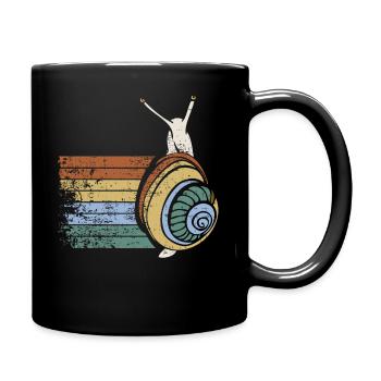 Animaux d'amour Rétro cadeau d'escargot idée de conception pour - Mug uni - noir - Droite