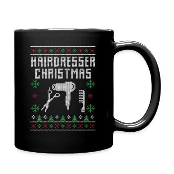 Coiffeur coiffeur pull de noël laid - Mug uni - noir - Droite