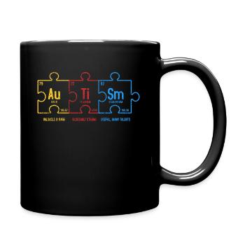 Autismus - Tasse einfarbig - Schwarz - Rechts