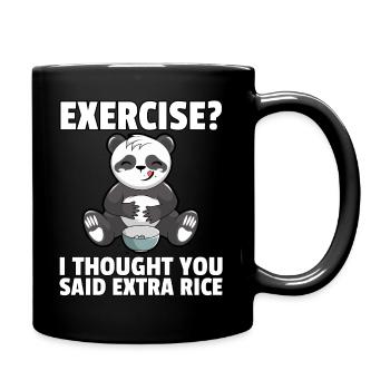 Panda Panda Bear Big Funny Sweetie - Full Colour Mug - black - Right