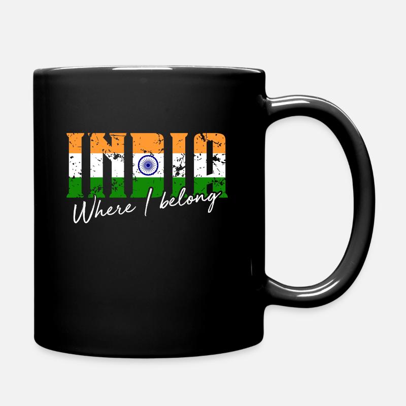Indien - Tasse einfarbig - Schwarz