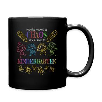 Funny kindergarten educator preschool kindergarten - Full Colour Mug - black - Right