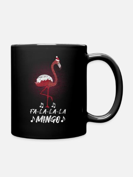 Christmas Flamingo Przyjęcie świąteczne - Ensfarvet krus - sort