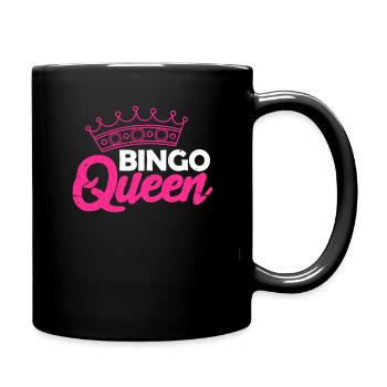 Bingo Queen Gambling Lotto Grandma Queen Gift - Full Colour Mug - black - Right