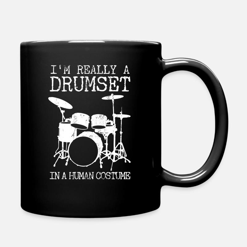 Drummer drummer drummer gift - Full Colour Mug - black