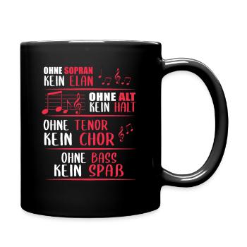 Chor Sängerin Lustiges Geschenk Chor Singen Musik - Tasse einfarbig - Schwarz - Rechts