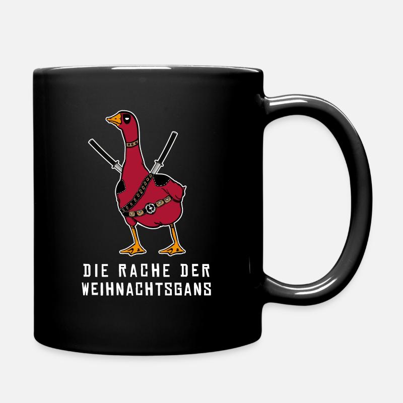 Die Rache der Weihnachtsgans Superheld Ninja Gans - Tasse einfarbig - Schwarz