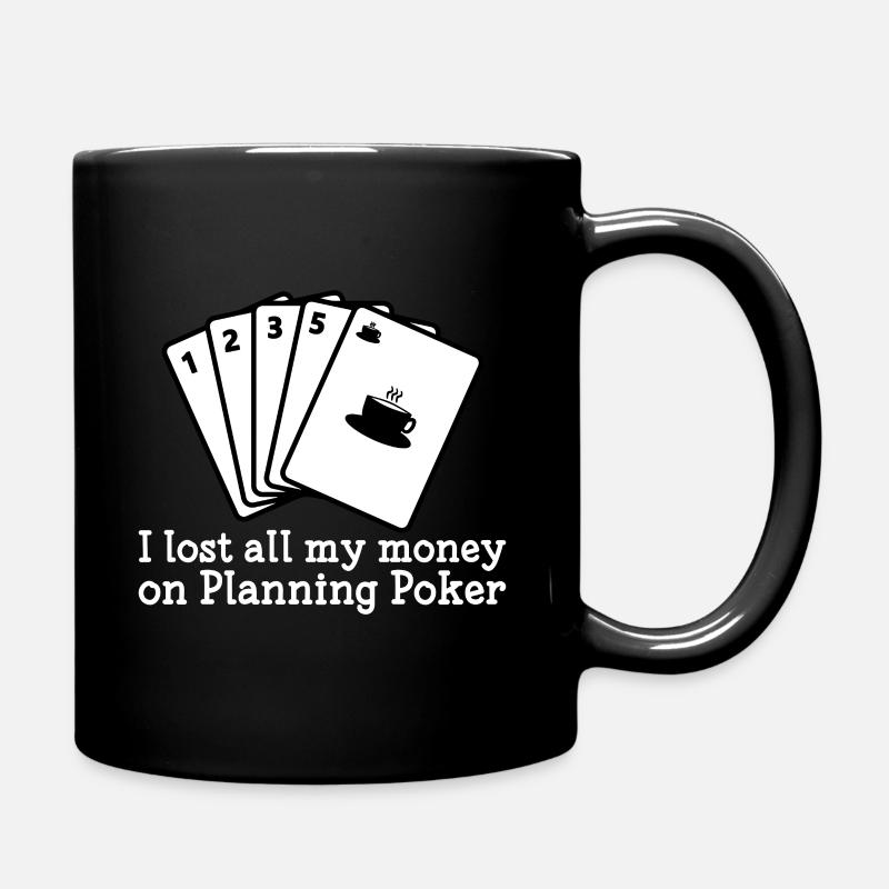Scrum Planning Poker - Tasse einfarbig - Schwarz