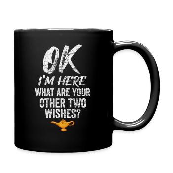 Flaschengeist Lustiger Spruch - Tasse einfarbig - Schwarz - Rechts