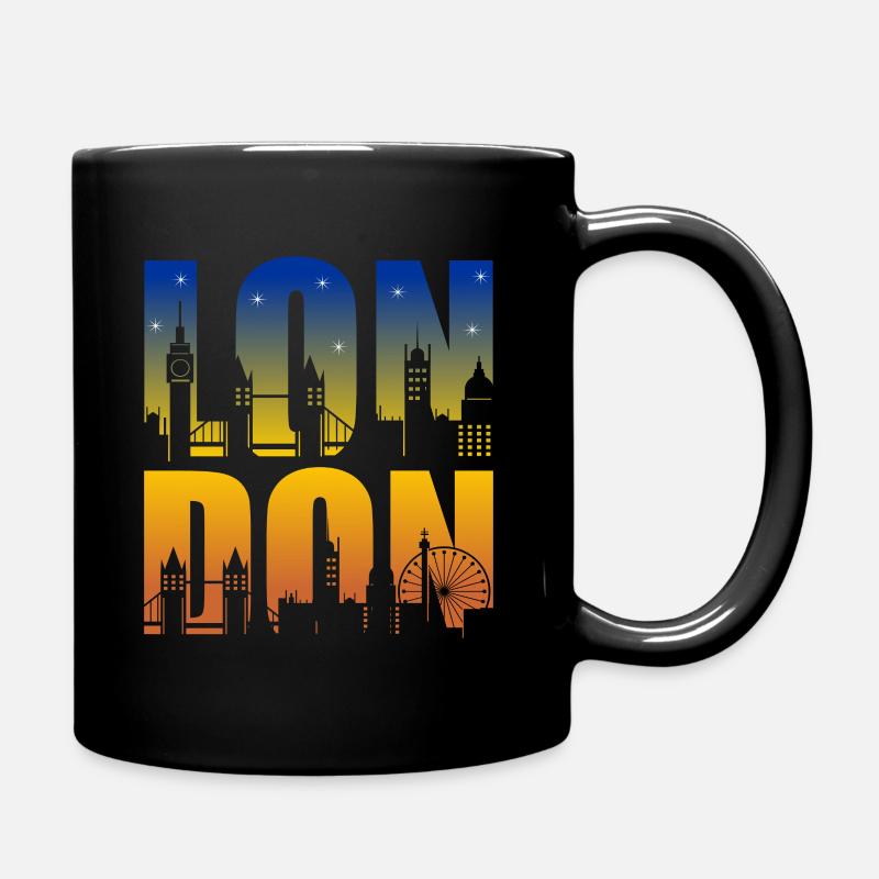 London - Tasse einfarbig - Schwarz