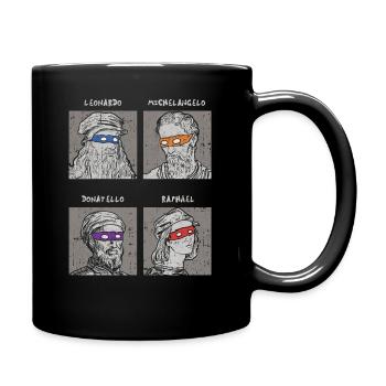Kunstgeschichte Ninja Italienische Renaissance - Tasse einfarbig - Schwarz - Rechts
