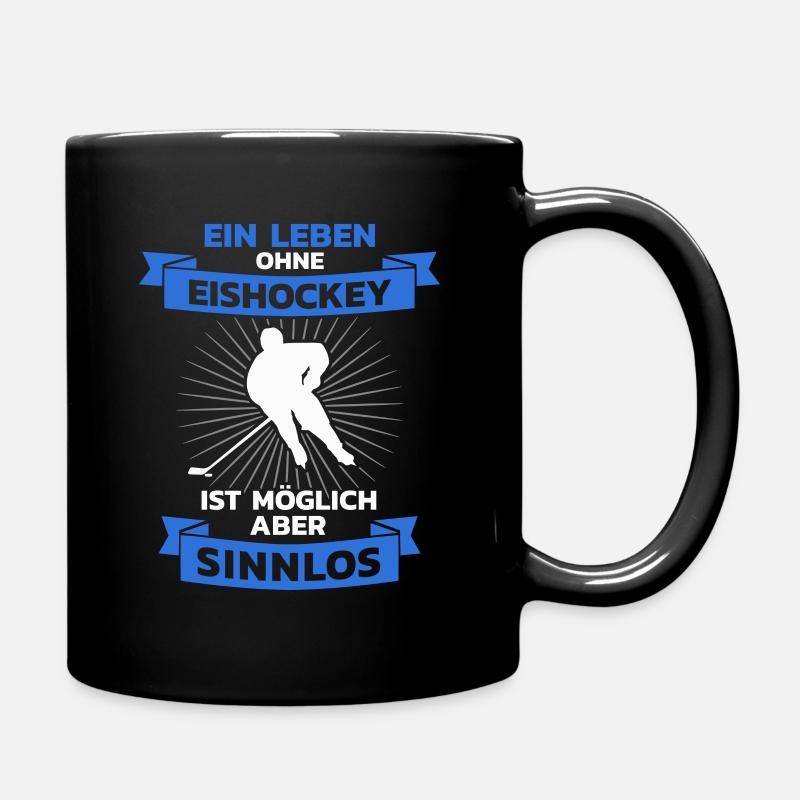 Eishockey Hockeyspieler Lustiger Spruch - Tasse einfarbig - Schwarz