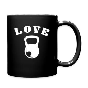Kettlebell Love No. 10 - Tasse einfarbig - Schwarz - Rechts