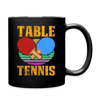Idée de cadeau de tennis de table de style rétro vintage - Mug uni - noir - Droite