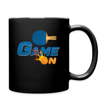 Jeu de cadeau de joueur de tennis de table Pingpong - Mug uni - noir - Droite