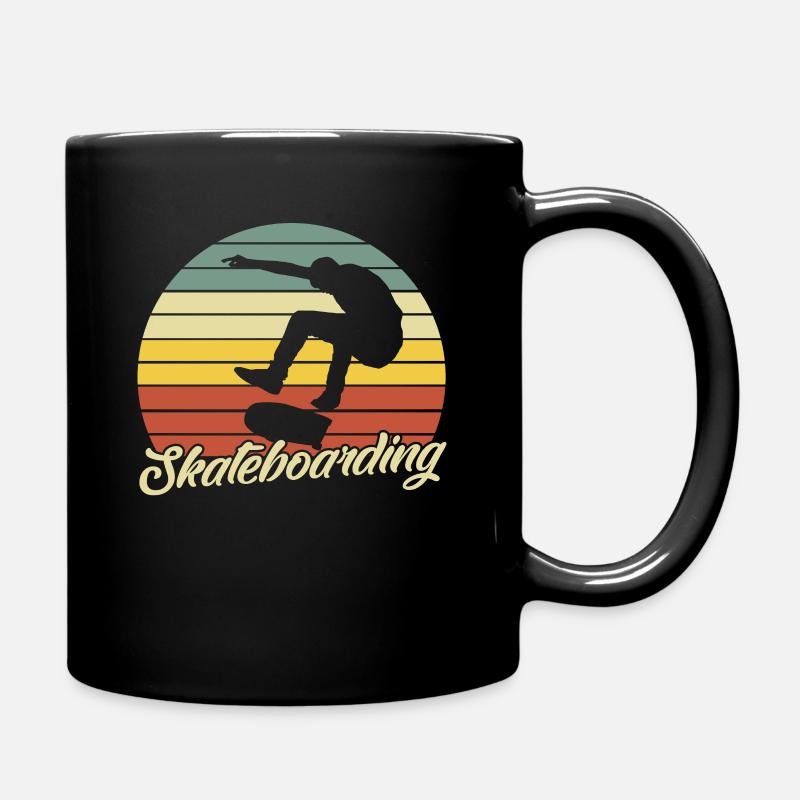 Skateboard Skaten Skateboarder Retro - Tasse einfarbig - Schwarz