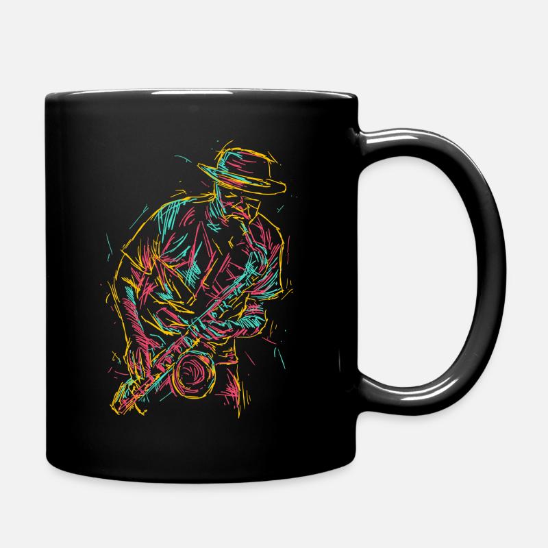 Saxophoniste Abstrait - Mug uni - noir