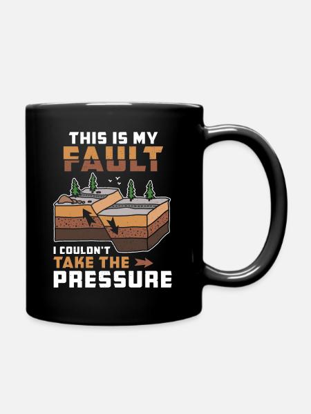 Géologie drôle Pun "Ceci est ma faute" géologue - Mug uni - noir