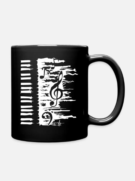 Pianist, Klavierspieler, Klavier, Piano, - Tasse einfarbig - Schwarz