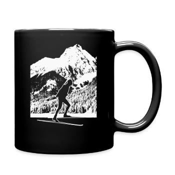 Biathlon biathlete skiing - Full Colour Mug - black - Right